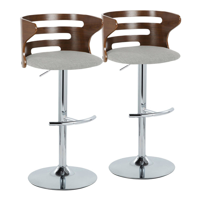 Cosi - Adjustable Barstool (Set of 2) - Walnut Backrest