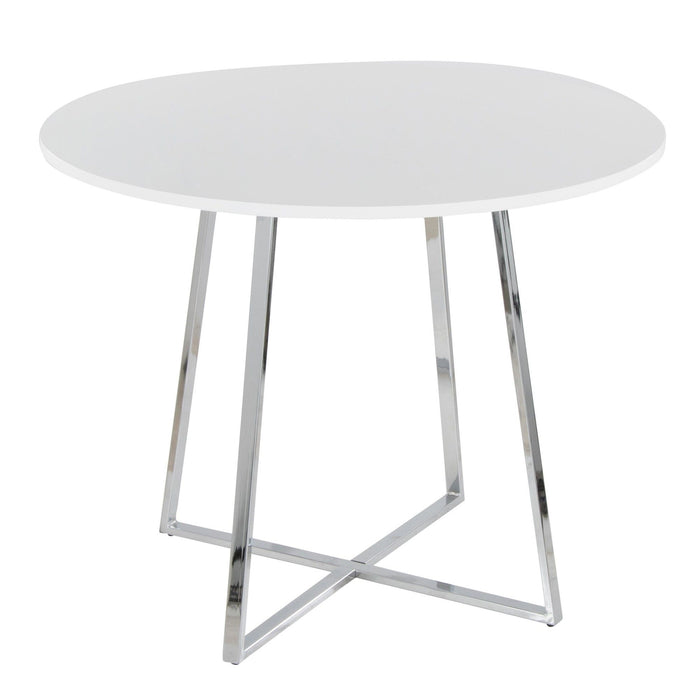 Cosmo - Canary Dining Table - Chrome Metal Base