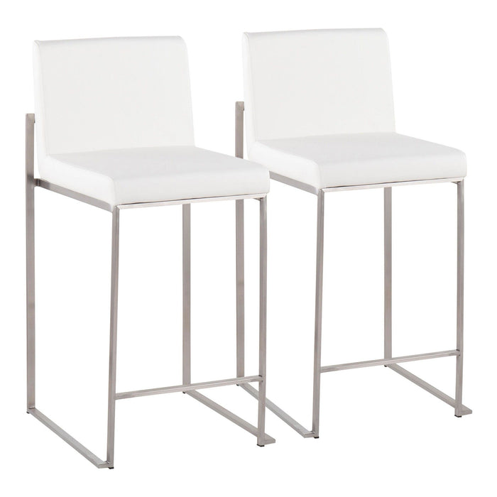 Fuji - High Back Upholstered Counter Stool Set