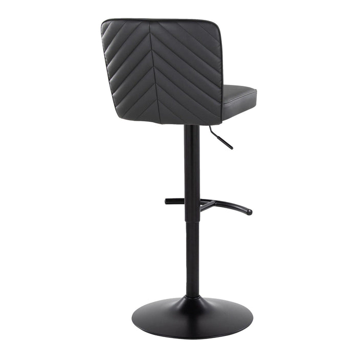 Henry - Adjustable Barstool With Swivel - Black Metal (Set of 2)