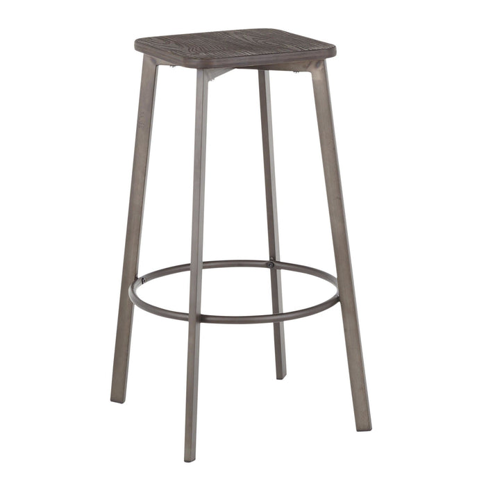 Clara - Square 30" Fixed-Height Barstool (Set of 2)