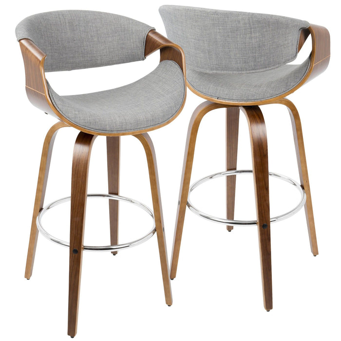 Curvini - 30'' Fixed-Height Barstool (Set of 2)