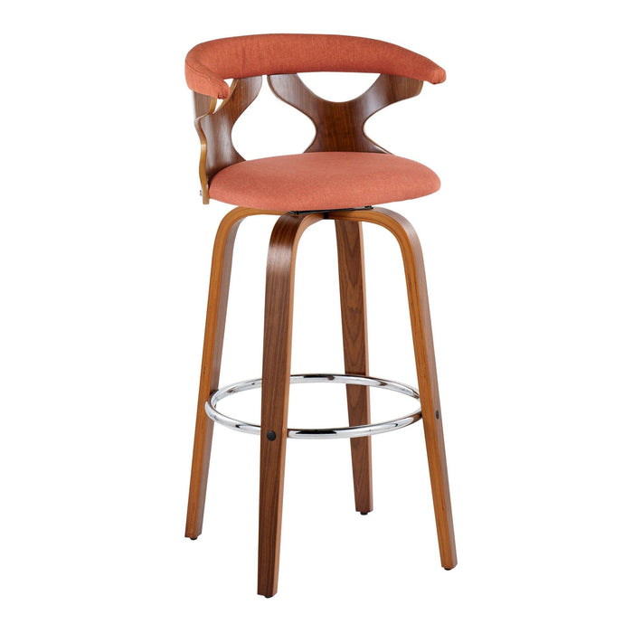 Gardenia - 30" Fixed-Height Barstool (Set of 2) - Walnut Base