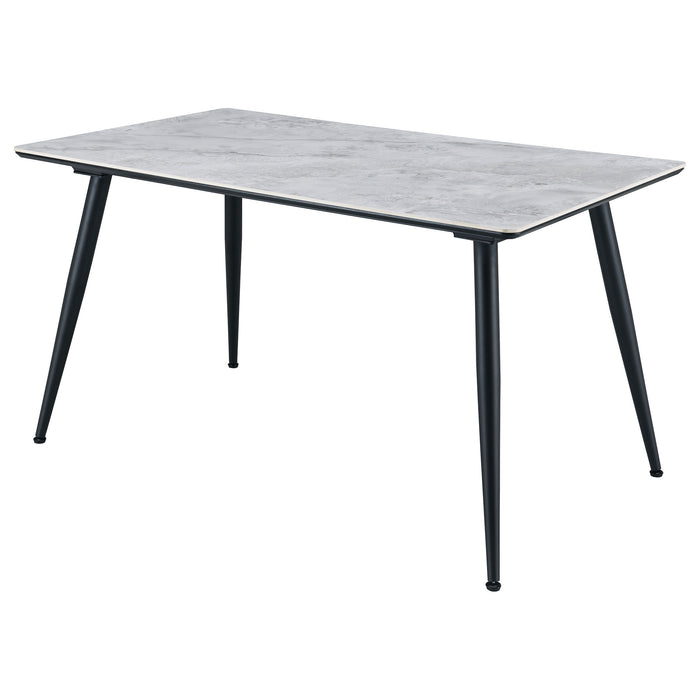 Dennison - Rectangular Dining Table With Ceramic Top - Grey