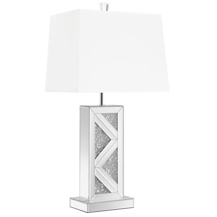 Carmen - Geometric Base Table Lamp - Silver