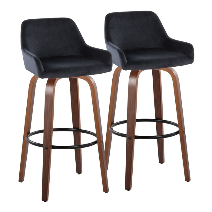 Daniella - 30" Fixed-Height Barstool (Set of 2) - Brown Base