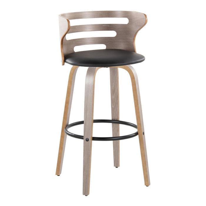 Cosi - 30" Fixed-Height Barstool (Set of 2) - Gray Backrest