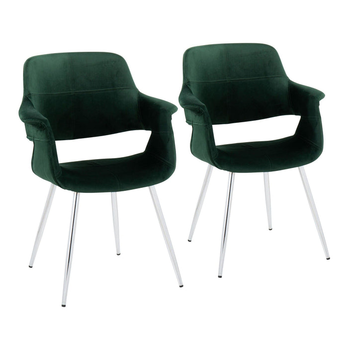 Vintage Flair - Chair (Set of 2) - Chrome Legs