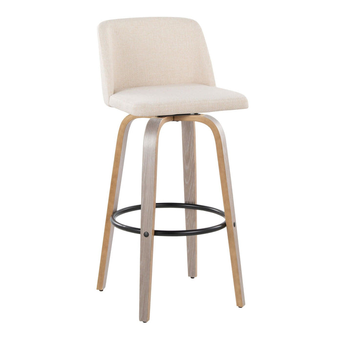 Toriano - 30" Fixed-Height Fabric Barstool (Set of 2)