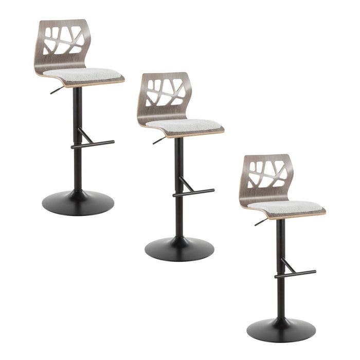 Folia - Adjustable Barstool (Set of 2) - Black Base