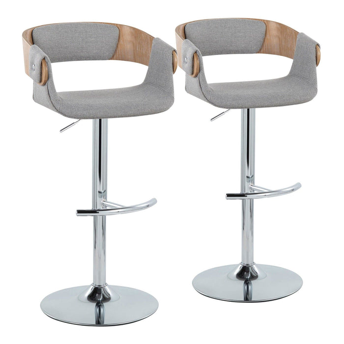 Elisa - Adjustable Barstool (Set of 2) - Chrome Base