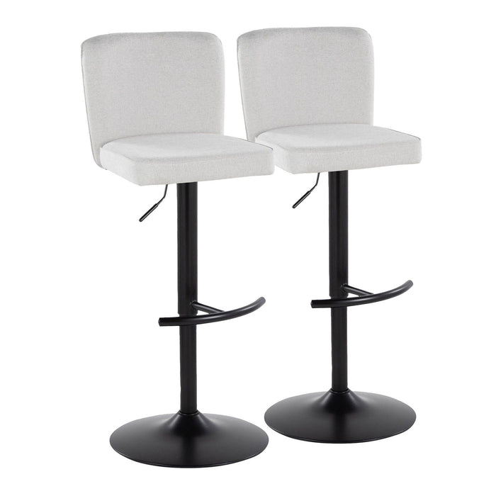 Henry - Adjustable Barstool With Swivel - Black Metal (Set of 2)