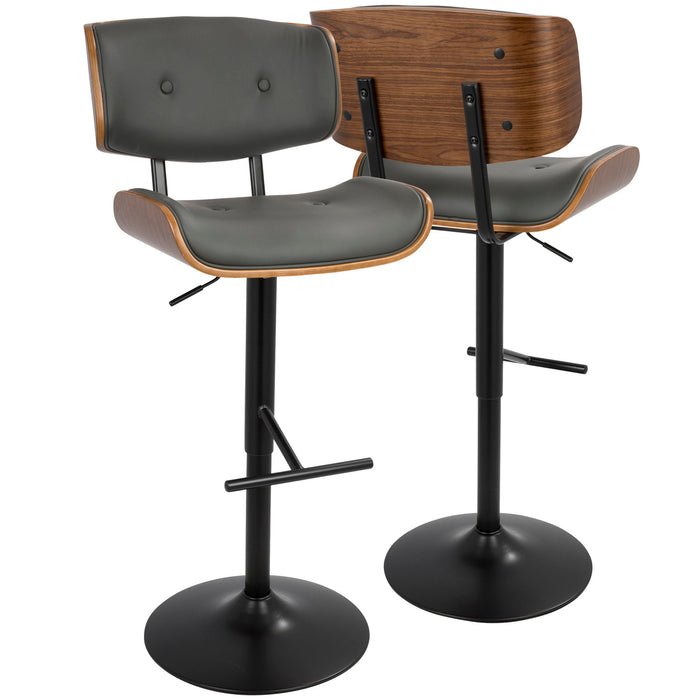 Lombardi - Adjustable Barstool - Walnut