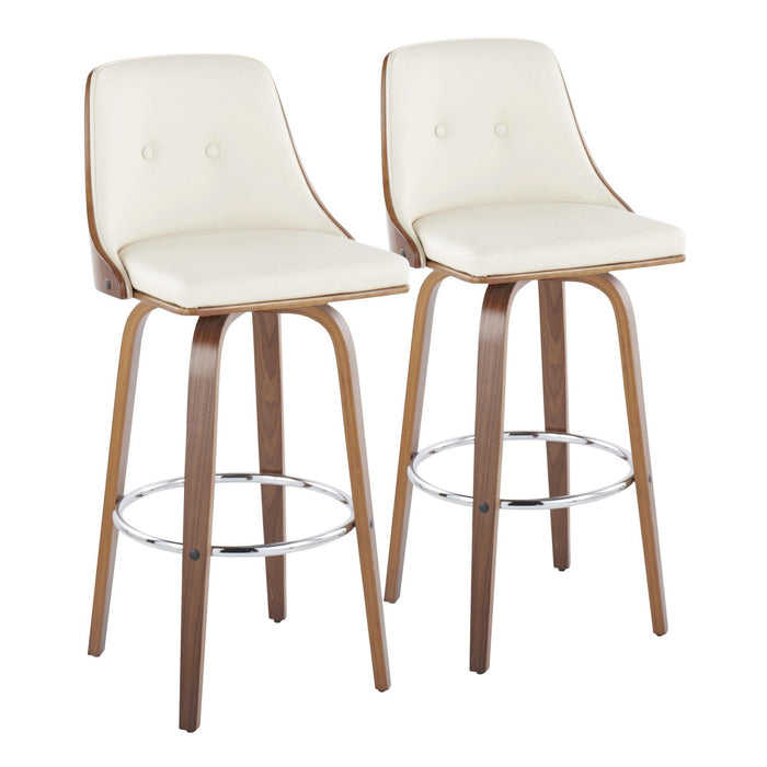 Gianna - 30" Fixed-height Barstool (Set of 2) - White