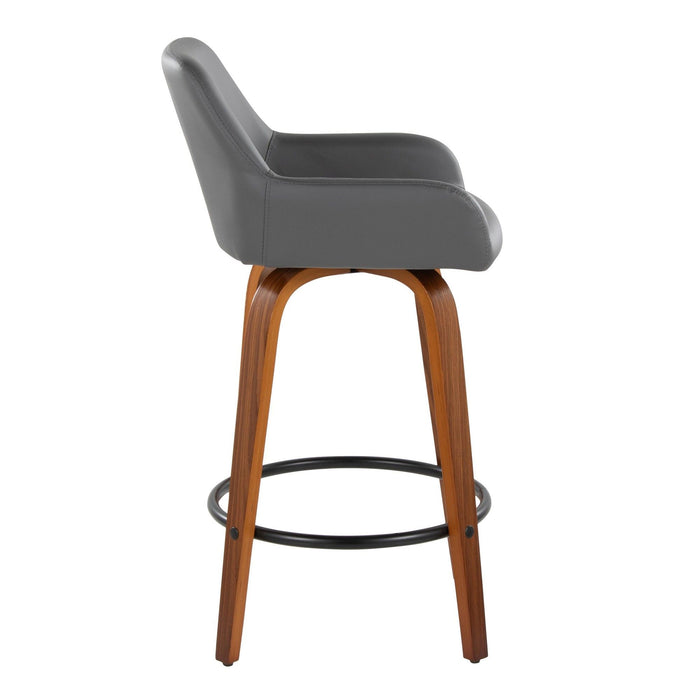 Daniella - 26" Fixed-Height Counter Stool (Set of 2) - Light Brown Base