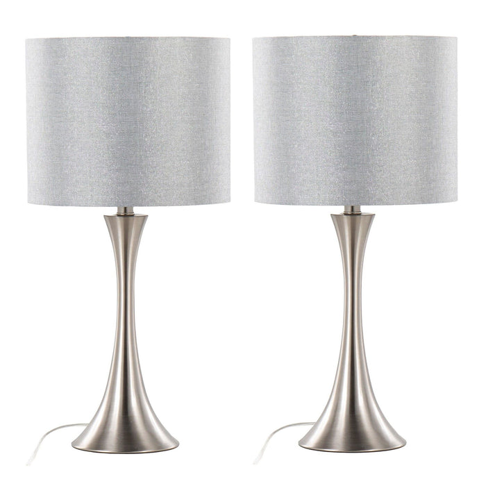 Lenuxe - 24" Metal Table Lamp (Set of 2) - Steel Base