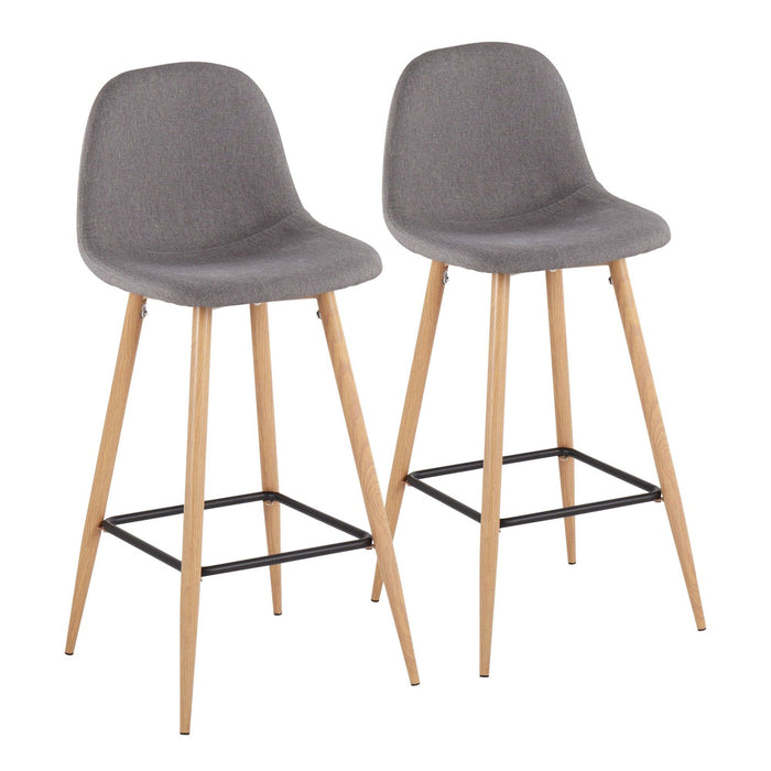 Pebble - Barstool Metal And Fabric (Set of 2)