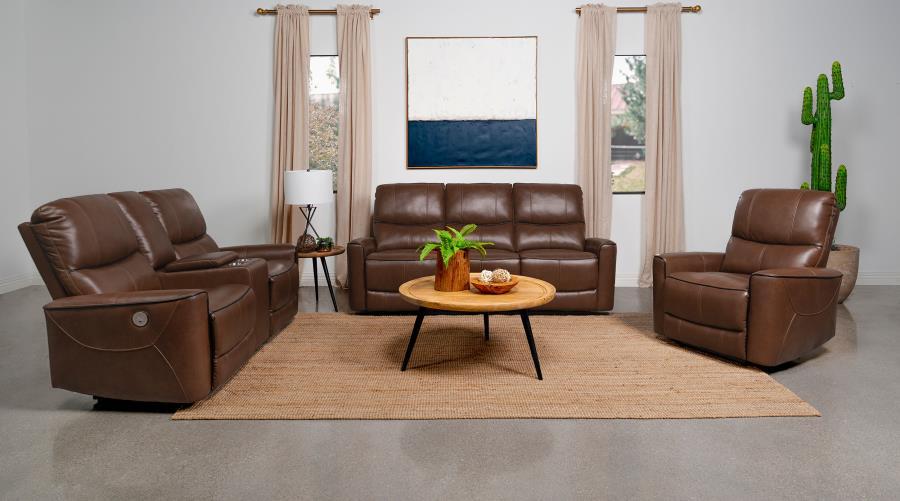 Greenfield - Upholstered Power Reclining Sofa Set