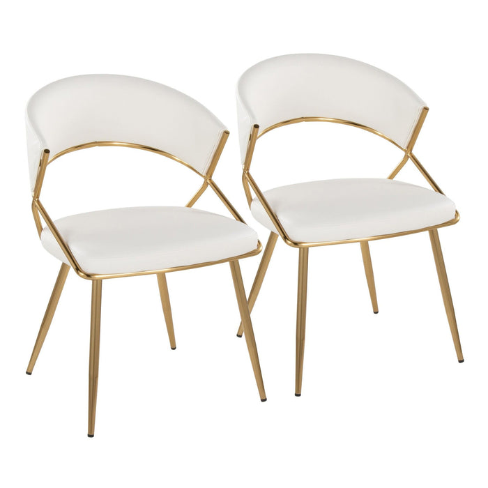 Jie - Dining Chair - Gold Metal (Set of 2)