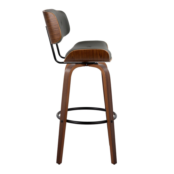 Lombardi - 30" Fixed-Height Barstool (Set of 2) - Walnut Base