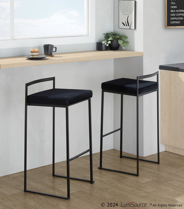 Fuji - Stackable Barstool - Black Metal