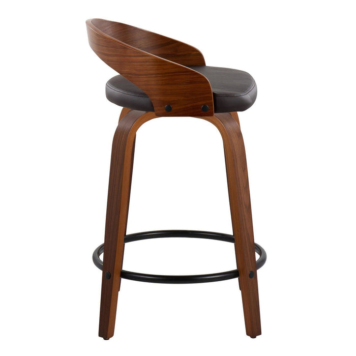 Grotto - 24" Fixed-Height Counter Stool (Set of 2) - Walnut Base