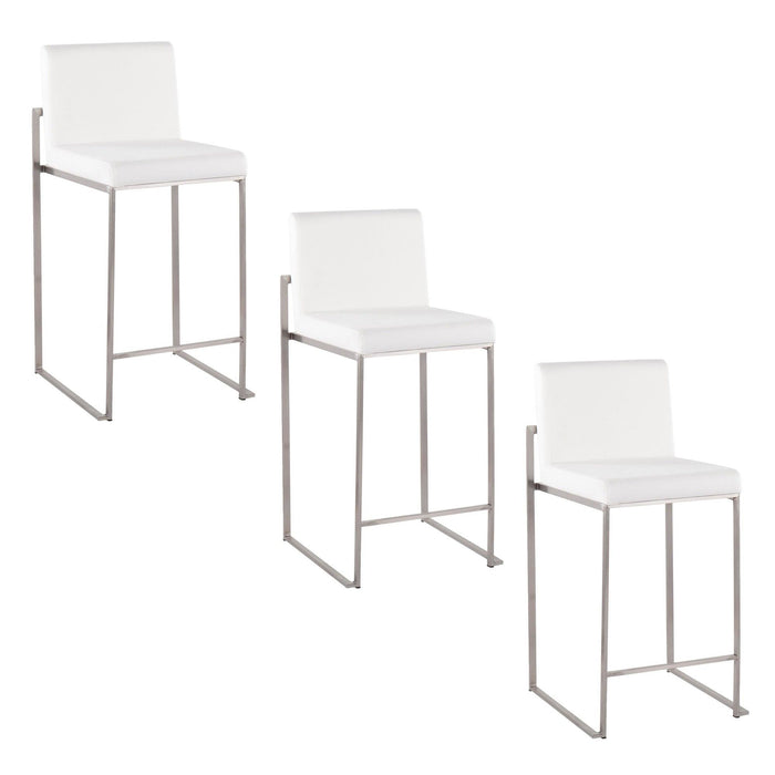 Fuji - High Back Upholstered Counter Stool Set