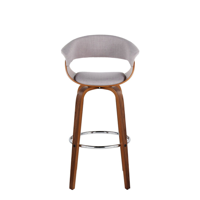 Vasari - Adjustable Barstool With Swivel - Chrome Metal