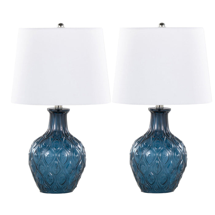 Gloria - Round 20" Glass Accent Lamp (Set of 2)