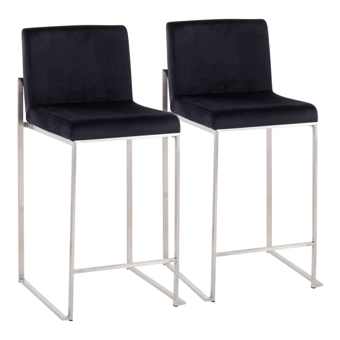 Fuji - High Back Upholstered Counter Stool Set