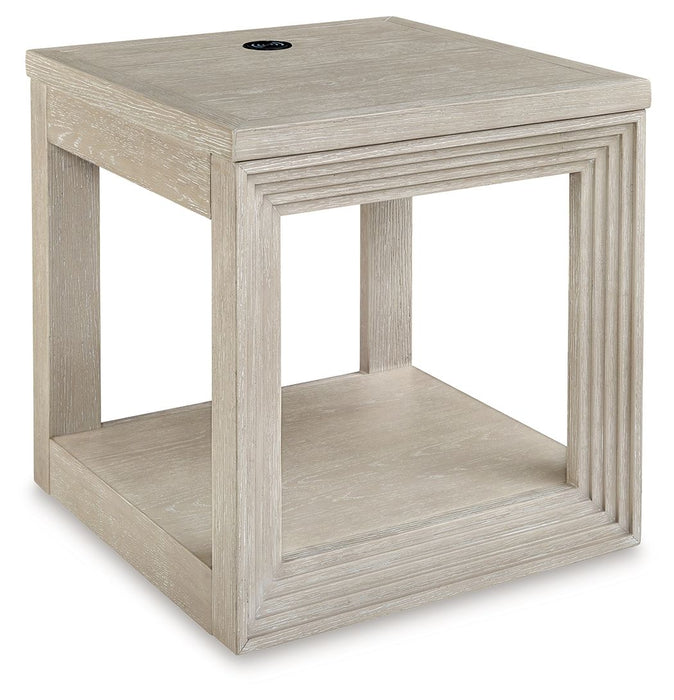 Marxhart - Bisque - Square End Table