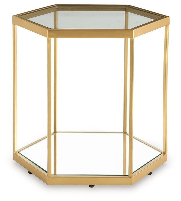 Veerwick - Gold Finish - Accent Cocktail Table