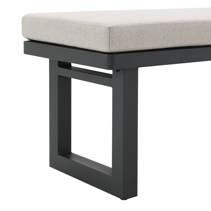 Costa - Dining Bench - Black And Soluction Beige