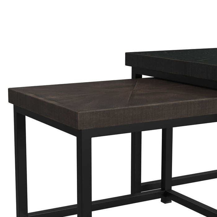 Nestor - Nesting Tables - Espresso, Smoke Gray, & Armadillo