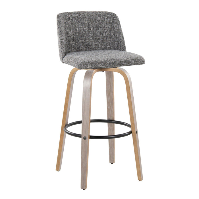 Toriano - 30" Fixed-Height Fabric Barstool (Set of 2)