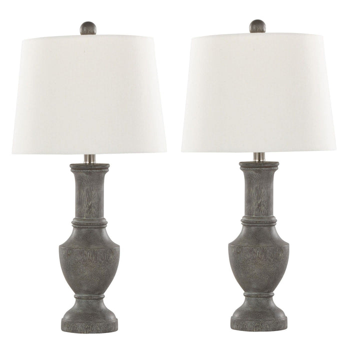 Chateau - 26" Polyresin Table Lamp (Set of 2) - Gray