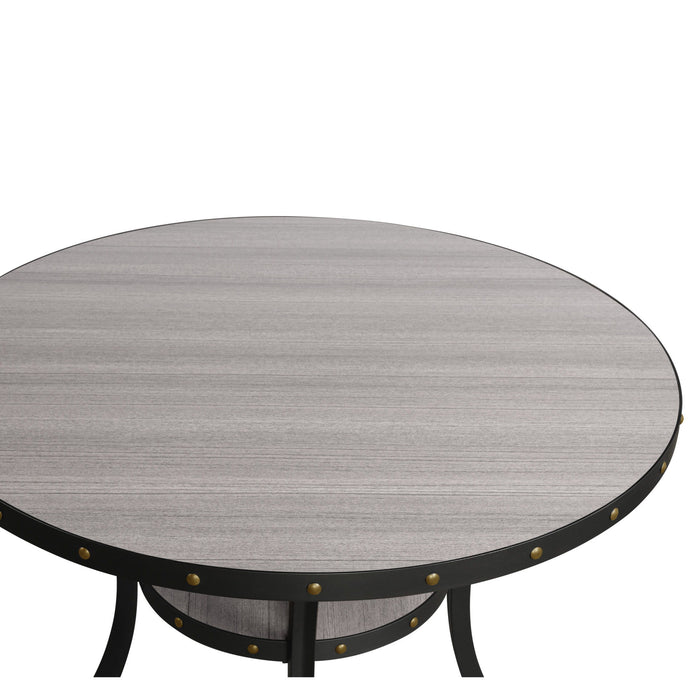 Crispin - Round Counter Table - Gray Wood