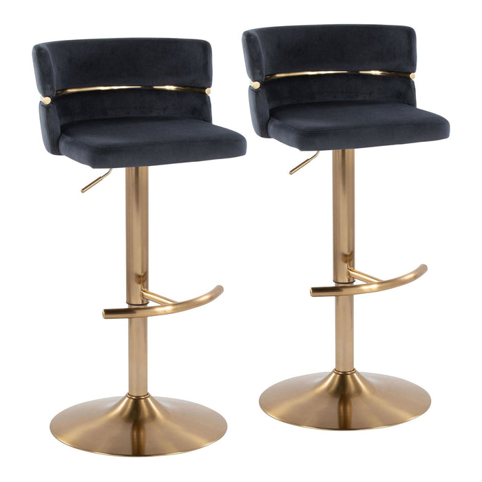 Cinch - Adjustable Barstool (Set of 2) - Gold Base