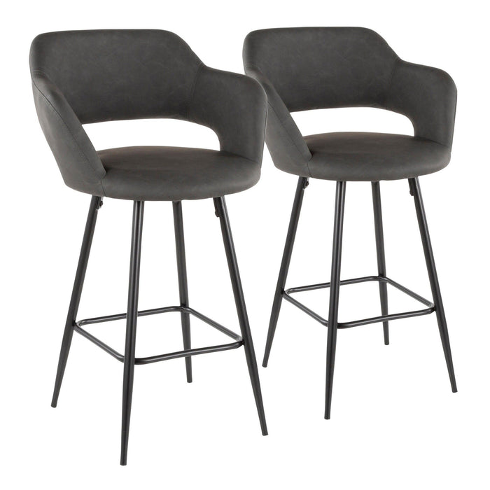 Margarite - Counter Stool - Black Metal (Set of 2)