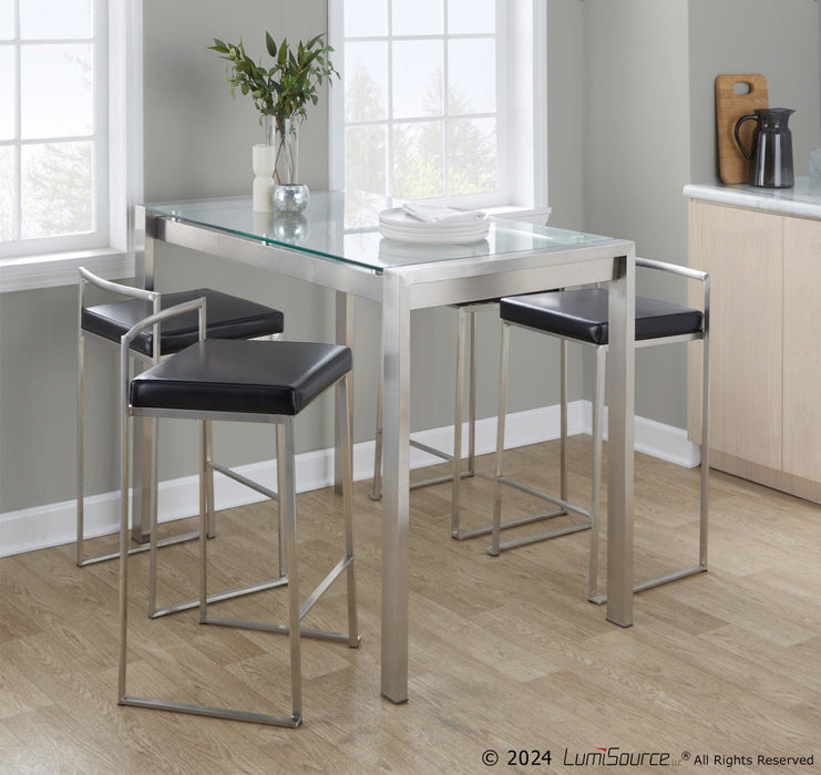 Folia - Pebble Dining Set - Glass Top