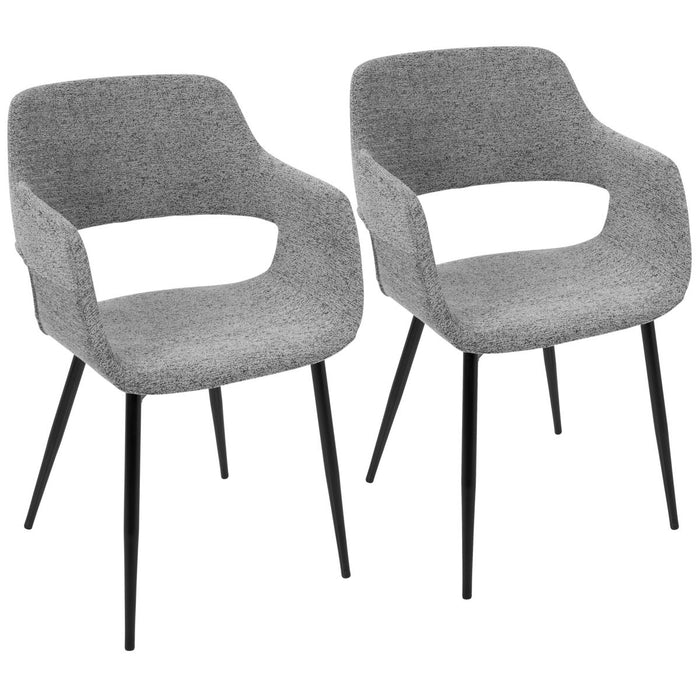 Margarite - Dining / Accent Chair - Black Metal (Set of 2)