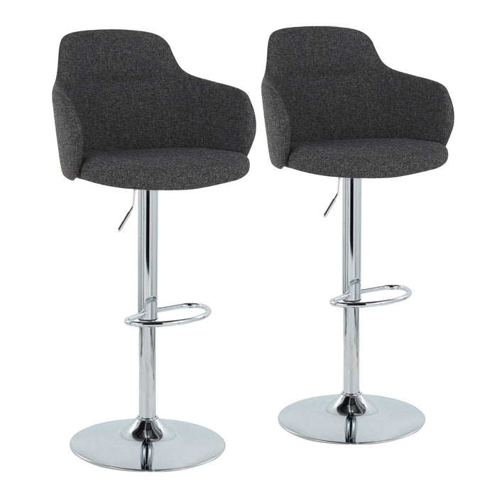 Boyne - Adjustable Barstool (Set of 2) - Dark Gray