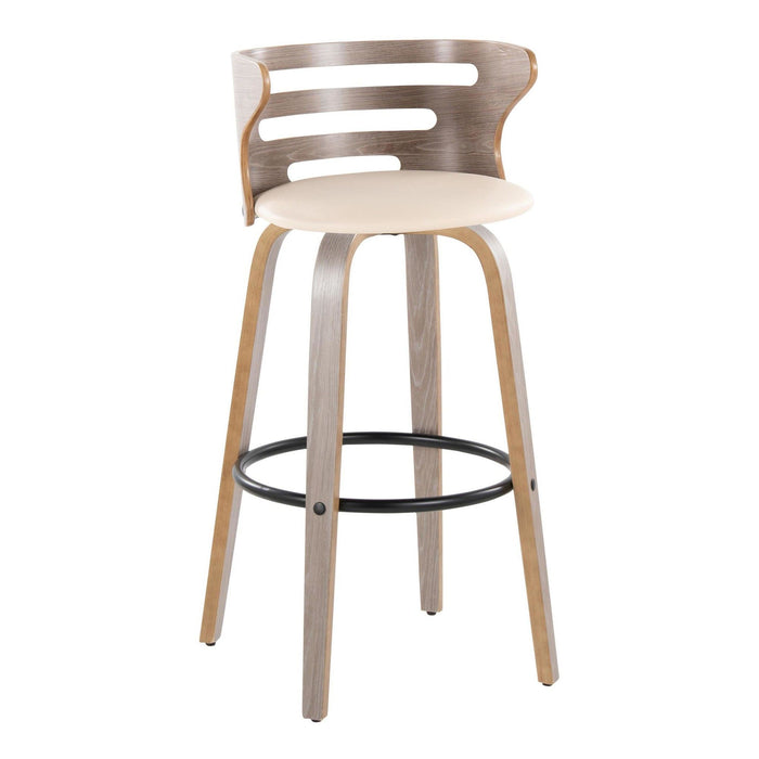 Cosi - 30" Fixed-Height Barstool (Set of 2) - Gray Backrest