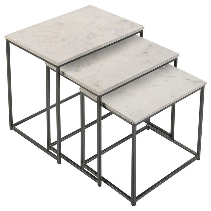 Medora - 3-Piece Nesting Table With Marble Top