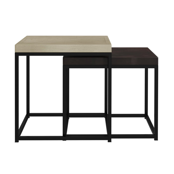 Nestor - Nesting Side Tables - Natural & Espresso