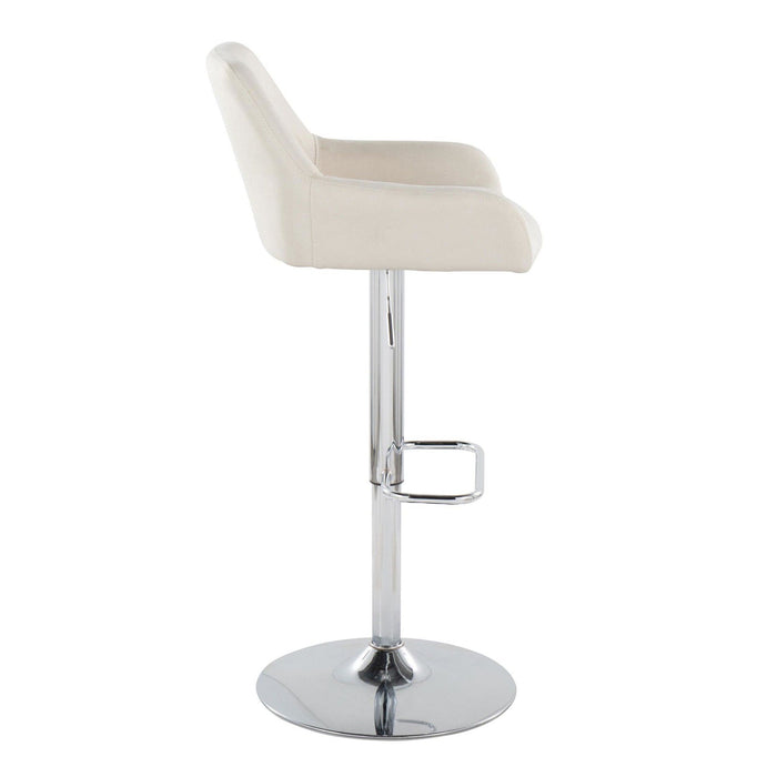 Daniella - Adjustable Barstool (Set of 2) - Chrome Base