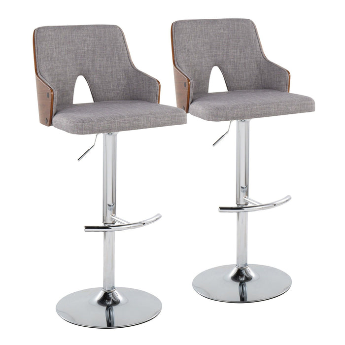 Stella - Adjustable Barstool (Set of 2) - Silver Base