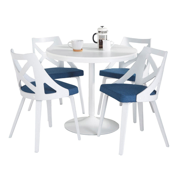 Dakota - Charlotte Dining Set - White Steel Base