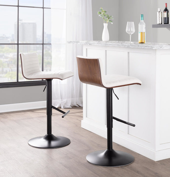 Margarite - Ajustable Barstool With Swivel - Chrome Metal (Set of 2)