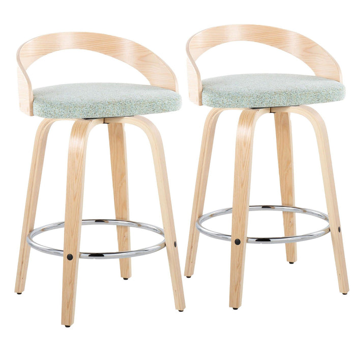 Grotto - 26" Fixed-Height Counter Stool (Set of 2) - Natural Base